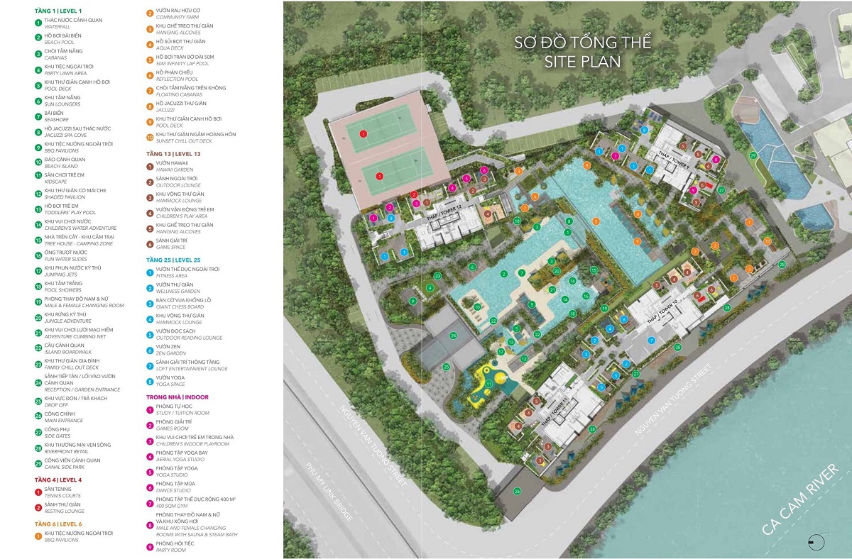 Vị trí các tiện ích tại The Infiniti Riviera Point