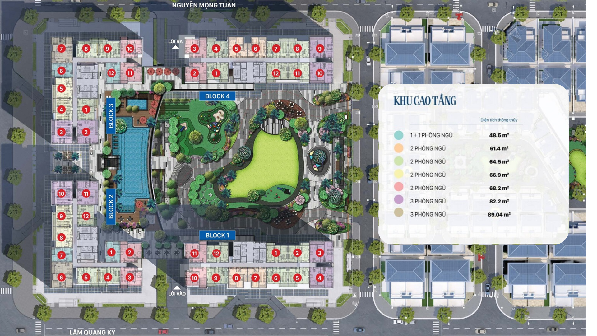 Mặt bằng điển hình Victoria Village