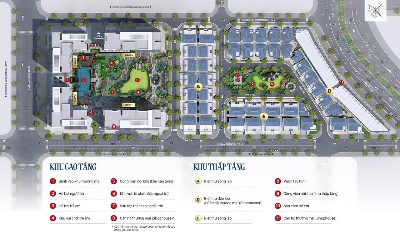 mặt bằng tổng thể dự án căn hộ Victoria Village