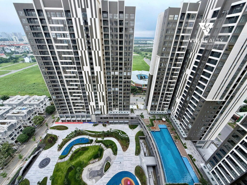 Cho thuê căn góc 2 Phòng nhà cơ bản view nội khu công viên hồ bơi